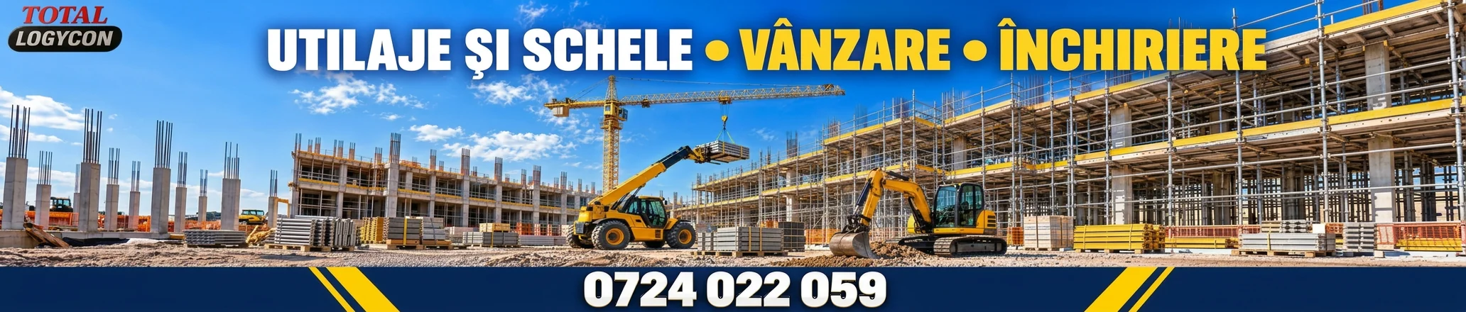Total Logycon — utilaje și schele, vânzare și închiriere. Telefon 0724 022 059